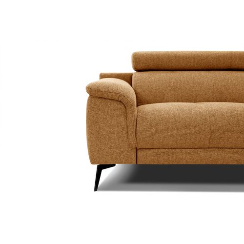 Canapé Droit Fiero 3 Places XXL Tissu Orange