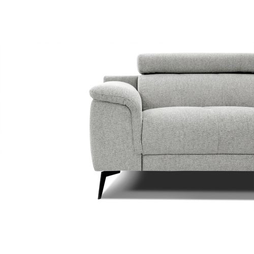 Canapé Droit Fiero 3 Places XXL Tissu Beige Clair