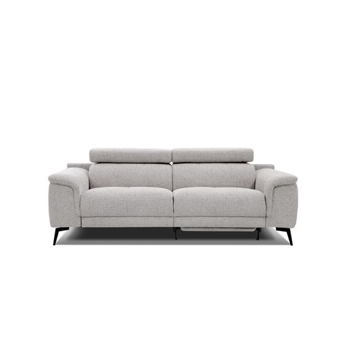 Canapé Droit Fiero 3 Places Avec Un Relax Électrique Côté Droit Tissu Beige Clair