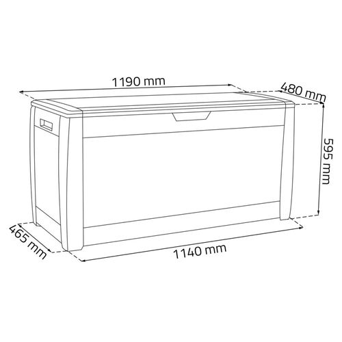 Boxe Matuba  Coffre De Jardin 310 Litres Chocolat 119 X 48 X 60 Cm