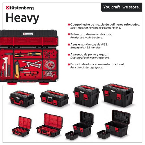 Boîte À Outils Avec Porte-outils Plastique - 445x360x337 Mm