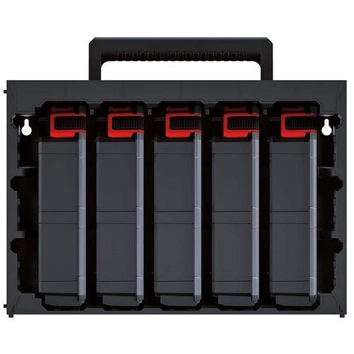 Mallette À Outils Avec 5 Compartiments De Séparation, Poignée Confortable 415 X 290 X 295 Mm