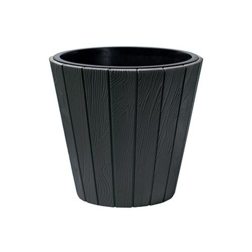 Prosperplast Pot Rond Woode - Ø 488 Mm - Gris Anthracite
