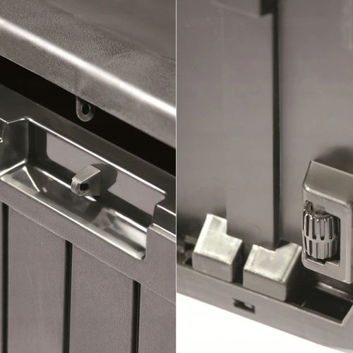 Coffre de jardin 290l Plastique Ocre Foncé Boxe Board 116,6 X 47 X 59,5 Cm