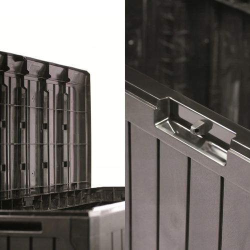 Coffre de jardin 290l Plastique Ocre Foncé Boxe Board 116,6 X 47 X 59,5 Cm