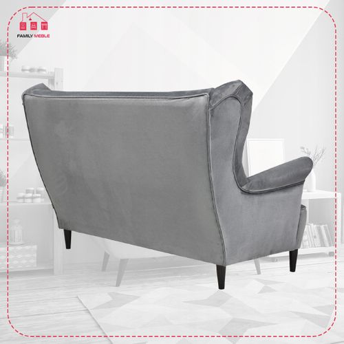 Canapé à Oreilles Zoja, Au Style Scandinave, Non Convertible, Gris