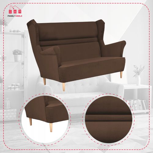 Zoja — Canapé à Oreilles De Style Scandinave, Non Convertible, Marron