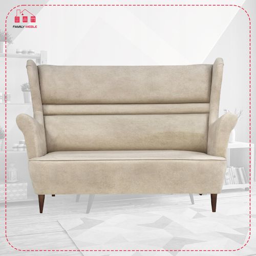 Canapé à Oreilles Zoja — Style Scandinave, Non Convertible, Beige Crème