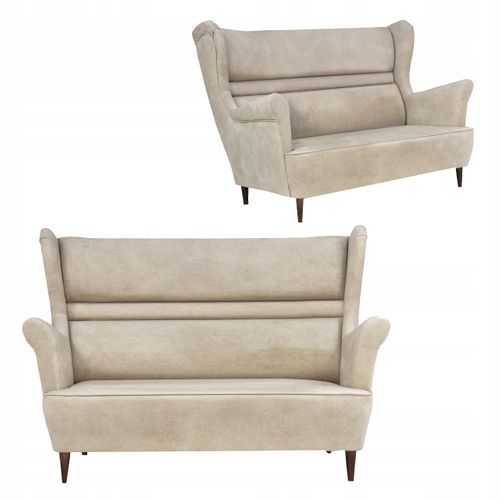 Canapé à Oreilles Zoja — Style Scandinave, Non Convertible, Beige Crème