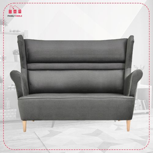 Canapé à Oreilles Zoja, Style Scandinave, Non Convertible, Gris Graphite