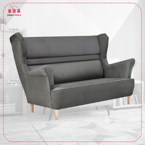 Canapé à Oreilles Zoja, Style Scandinave, Non Convertible, Gris Graphite