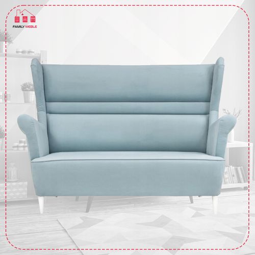 Zoja — Canapé Scandinave à Oreilles, Non Convertible, Bleu