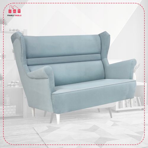 Zoja — Canapé Scandinave à Oreilles, Non Convertible, Bleu