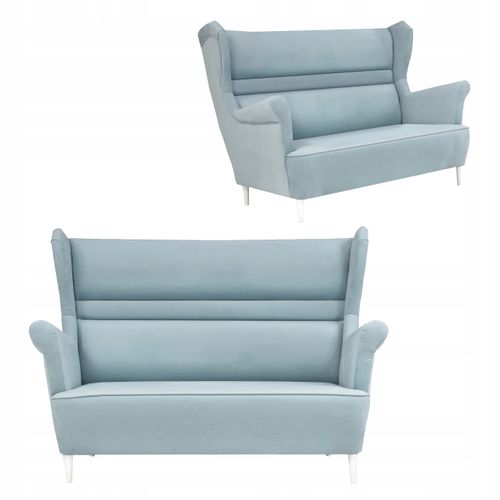 Zoja — Canapé Scandinave à Oreilles, Non Convertible, Bleu
