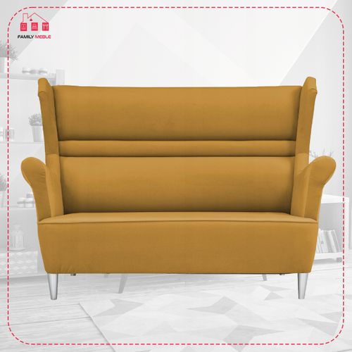 Canapé / Sofa à Oreilles Zoja — Style Scandinave, Non Convertible, Jaune Doré