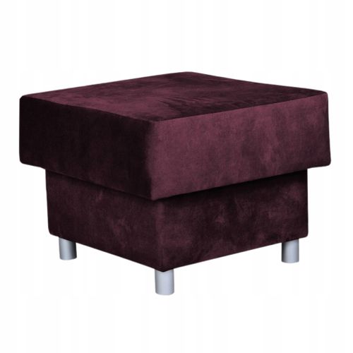 Grand Pouf-coffre De Rangement Alicja, Ressorts Bonnell, Violet