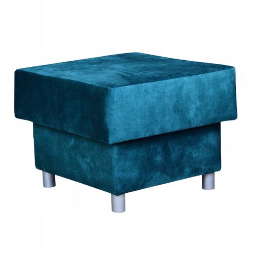 Grand Pouf Siège Alicja De — Coffre De Rangement, Ressorts Bonell, Turquoise