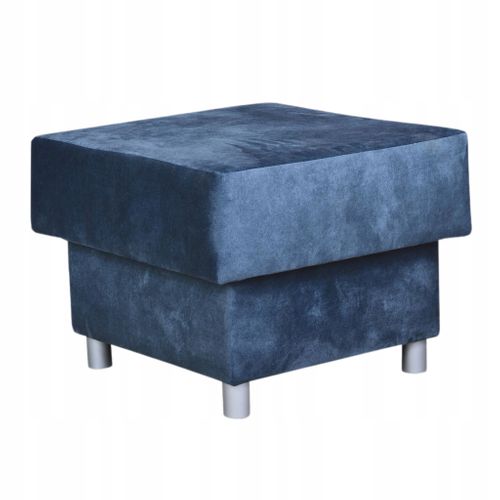 Alicja — Grand Pouf‑siège Avec Coffre De Rangement Et Ressorts Bonnell, Bleu