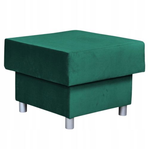 Alicja - Grand Pouf Ottoman Avec Coffre De Rangement, Ressorts Bonnell, Vert