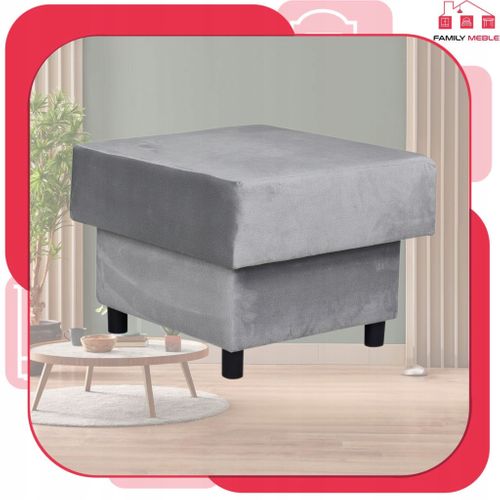 Grand Pouf‑siège Alicja - Coffre De Rangement, Ressorts Bonell, Gris