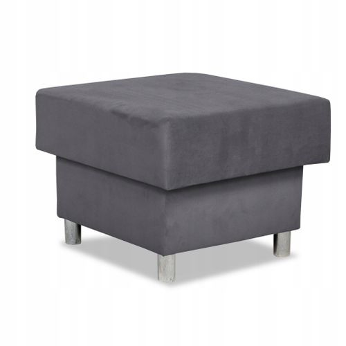 Grand Pouf‑siège Alicja Doté D'un Coffre De Rangement Et De Ressorts Bonell — Gris