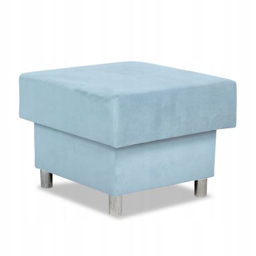 Grand Pouf‑siège Alicja Avec Coffre De Rangement Et Ressorts Bonell, Bleu Clair