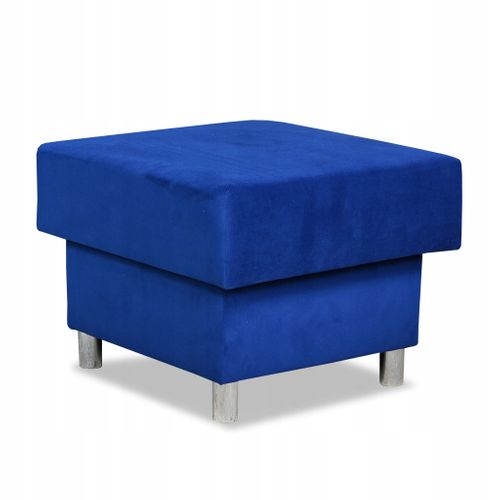 Alicja — Grand Pouf‑siège Avec Coffre De Rangement Et Ressorts Bonell, Bleu