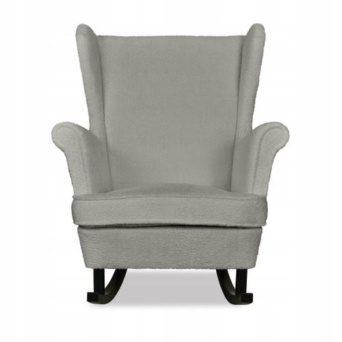 Fauteuil à Oreilles Bella, Style Scandinave, Velours Gris Clair, Idée Cadeau