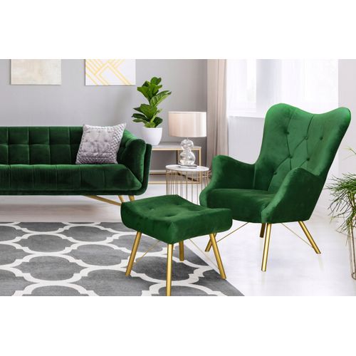 Fauteuil Scandinave Luna à Oreilles, Capitonné, Effet Coquillage, Velours Noir