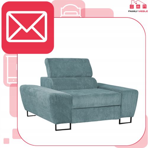 Fauteuil Relax Savio Pour Le Salon, En Velours Côtelé Vert Clair, Avec Appuie-tête Réglable