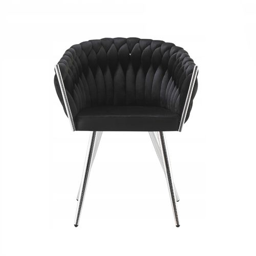 Chaise Tilo Noire Avec Accoudoirs — Fauteuil Autoportant