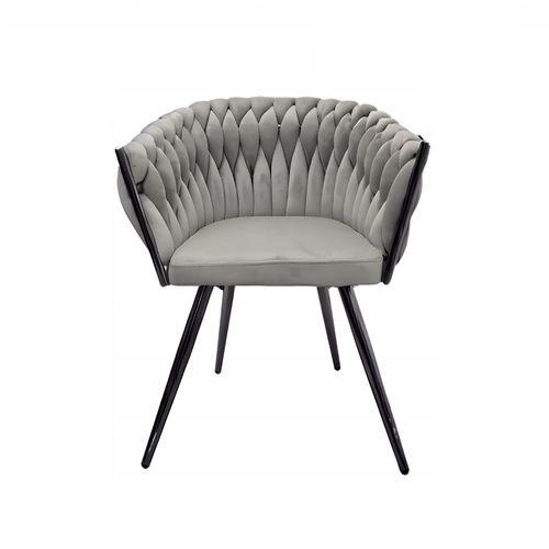 Chaise/fauteuil En Velours Tilo, Gris, Autoportant