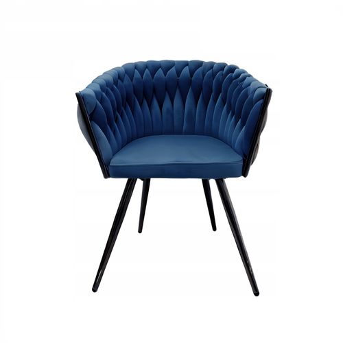 Chaise à Accoudoirs Tilo — Fauteuil Indépendant Bleu Marine