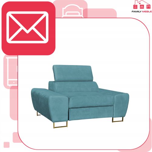 Fauteuil Relax Bosso En Velours Bleu, Appuie-tête Réglable Pour Salon