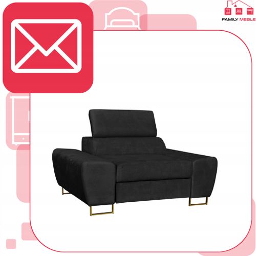 Fauteuil Relax Bosso - Collection Pour Le Salon, Velours Noir, Appui‑tête Réglable