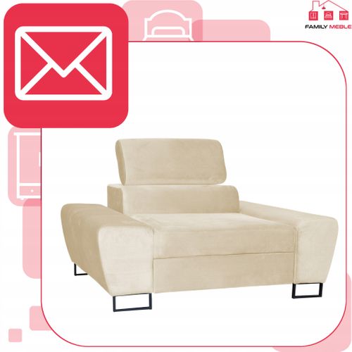 Fauteuil Relax Bosso Pour Le Salon, En Velours Beige, Appui‑tête Réglable