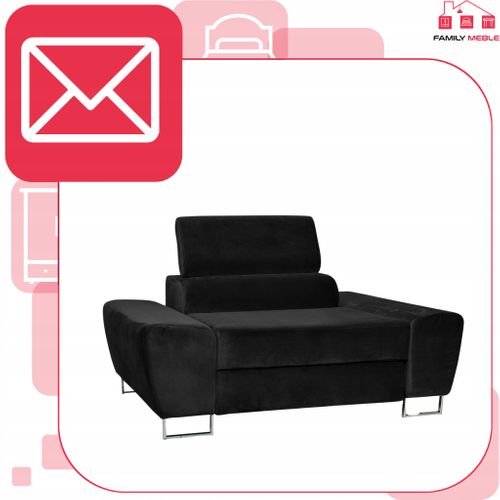 Fauteuil De Relaxation Bosso Pour Le Salon Velours Noir, Appui‑tête Réglable
