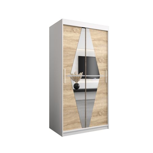 Armoire Boliwia à Portes Coulissantes 200/100/62 2 Portes (blanc)