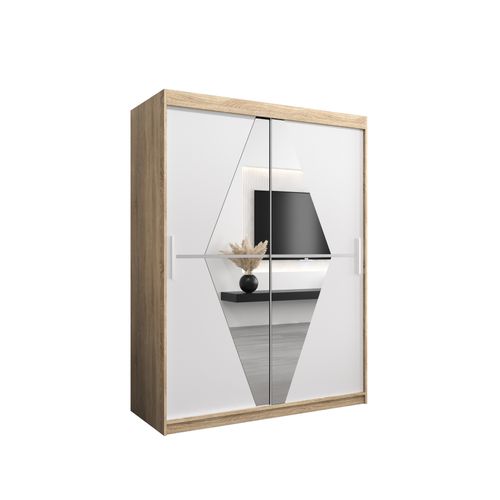 Armoire Boliwia à Portes Coulissantes 200/150/62 2 Portes (sonoma/blanc)