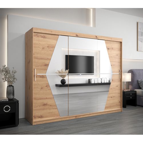 Armoire Boliwia à Portes Coulissantes 200/250/62 3 Portes (artisan/artisan)