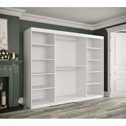 Armoire à Portes Coulissantes Marmur Pole 200/250/62 (blanc)