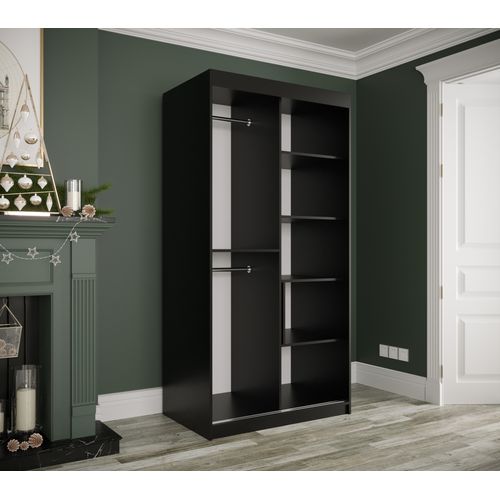 Armoire à Portes Coulissantes Marmur T1 200/100/62 (noir)