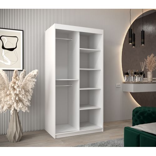 Armoire Maroko à Portes Coulissantes 200/100/62 2 Portes (blanc/sonoma)