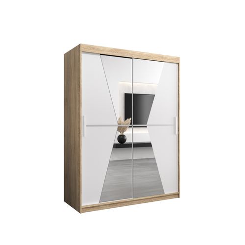 Armoire Maroko à Portes Coulissantes 200/150/62 2 Portes (sonoma/blanc)