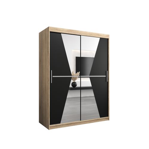Armoire Maroko à Portes Coulissantes 200/150/62 2 Portes (sonoma/noir)