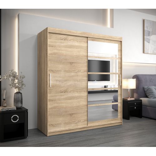 Armoire Roma 1 à Portes Coulissantes 200/180/62 2 Portes (sonoma/sonoma)