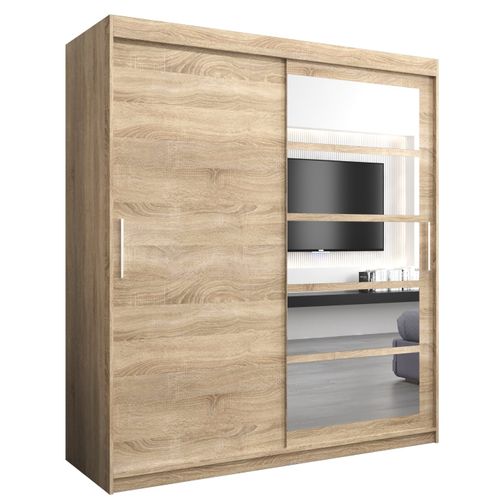 Armoire Roma 1 à Portes Coulissantes 200/180/62 2 Portes (sonoma/sonoma)