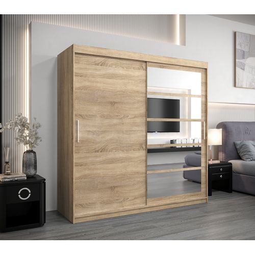 Armoire Roma 1 à Portes Coulissantes 200/200/62 2 Portes (sonoma/sonoma)