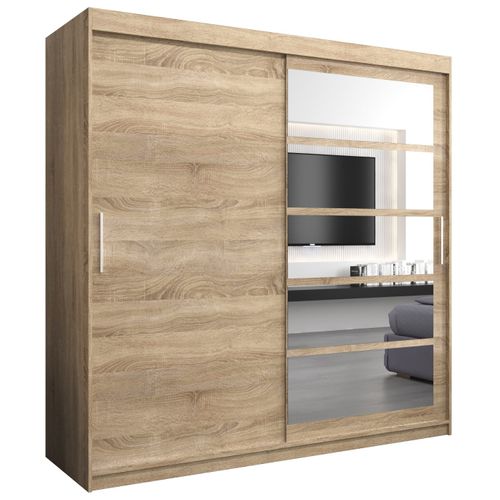 Armoire Roma 1 à Portes Coulissantes 200/200/62 2 Portes (sonoma/sonoma)