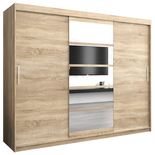 Armoire Roma 1 à Portes Coulissantes 200/250/62 3 Portes (sonoma/sonoma)
